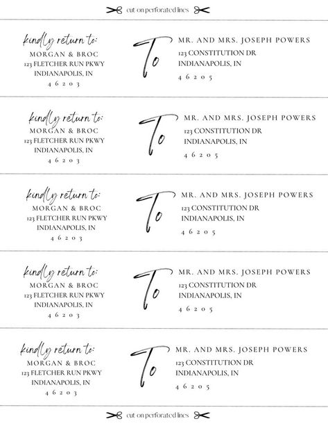 Return Address Labels Template, Wedding Return Address Labels, Address Label Template, Return Labels, Return Address Wedding, Addressing Envelopes, Shipping Labels, Address Label, Return Address Labels