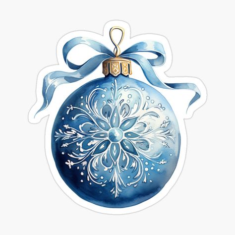 Get my art printed on awesome products. Support me at Redbubble #RBandME: https://www.redbubble.com/i/sticker/Blue-Christmas-Decoration-X-Mas-Ball-Christmas-Tree-by-My-Magic-World/154774314.EJUG5?asc=u Christmas Tree Sticker, Winter Stickers, Ball Christmas Tree, Tree Sticker, Blue Christmas Decor, Tree Stickers, Bullet Journal Themes, Journal Themes, Watercolor Christmas