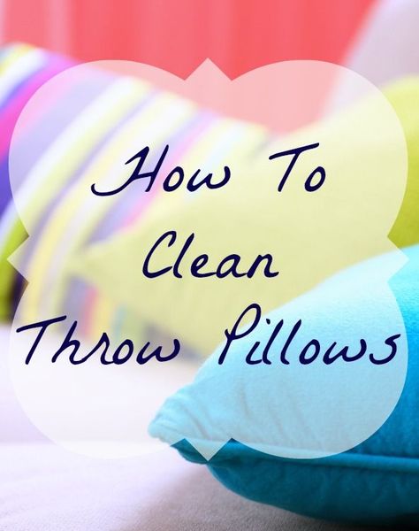 Ever had trouble trying to clean throw pillows? Here is a simple guide. Cleaning Throw Pillows, How To Wash Couch Pillows, How To Clean Decorative Pillows, How To Clean Throw Pillows, How To Wash Throw Pillows, Wash Feather Pillows, Large Throw Pillows, How To Clean Pillows, Clean Couch