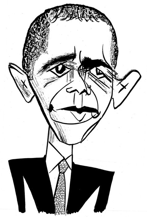 Quick drawing of Barack Obama. Obama Drawing, Matching Pictures, Caricatures, Barack Obama, Line Drawing, Male Sketch, Drawings, Art