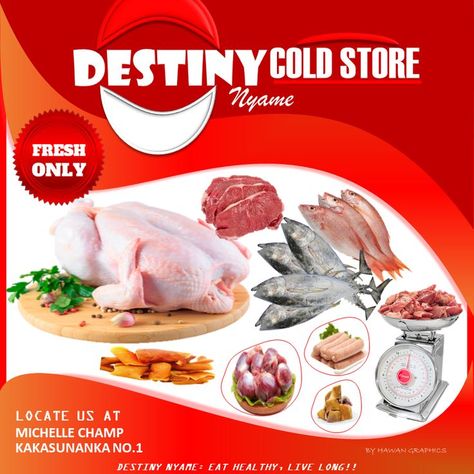 Cold Store Banner Design, Cold Store Flyer Design, Fish Poster Design Ideas, Frozen Banner, Logistics Design, Store Poster, Meat Store, Ad Inspiration, Store Flyers