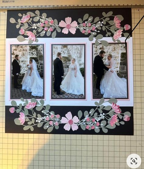 Scrapbook Prom, Wedding Album Scrapbooking, Family Scrapbook Layouts, Wedding Scrapbook Pages, Wedding Scrapbooking, Wedding Scrapbooking Layouts, Friend Scrapbook, Christmas Scrapbook Pages, Scrapbook Design Layout