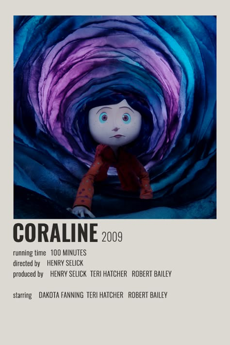 alternative minimalist polaroid poster // CORALINE // 𝒇𝒐𝒓 𝒑𝒆𝒓𝒔𝒐𝒏𝒂𝒍𝒊𝒛𝒆𝒅 𝒑𝒐𝒔𝒕𝒆𝒓𝒔, 𝒅𝒎 𝒎𝒆! Coraline Movie, Coraline, Movie Poster, Film, Purple, Blue