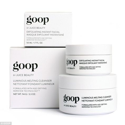 Marketing queen: Gwyneth is bundling two Goop products (the Luminous Melting Cleanser and Exfoliating Instant Facial) she used to prep her face to go without make-up for $185 Goop Glow, Skin Detox, Juice Beauty, Glow Kit, Skin Food, Soften Skin, Beauty Awards, Gua Sha, Better Skin