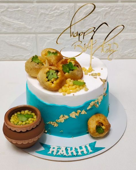 Cake for Pani Puri lovers 😍 Golgappe theme cake design #golgappe #panipurilovers #panipuri #trending #trendingcakes #love #lovemywork #bestcakeintown #bestcakeinahmedabad #chandkhedacakes #gandhinagarcakes #cakedesign #cakedecorating #cakestyle #cake #cakes #instadaily #instagram #birthday #birthdaycake #bussiness #baking #entrepreneur Cake Sizes And Servings, Anniversary Cake Designs, Modern Birthday Cakes, Unique Cakes Designs, Cake Recepies, Buttercream Decorating, Cake For Husband, Unique Birthday Cakes, Instagram Cake