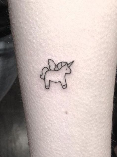 Minimal Unicorn Tattoo, Minimalist Unicorn Tattoo, Tiny Unicorn Tattoo, Cute Unicorn Tattoo, Black And White Unicorn, Unicorn Outline, Blue Flower Tattoos, Unicorn Tattoo, Pride 2023