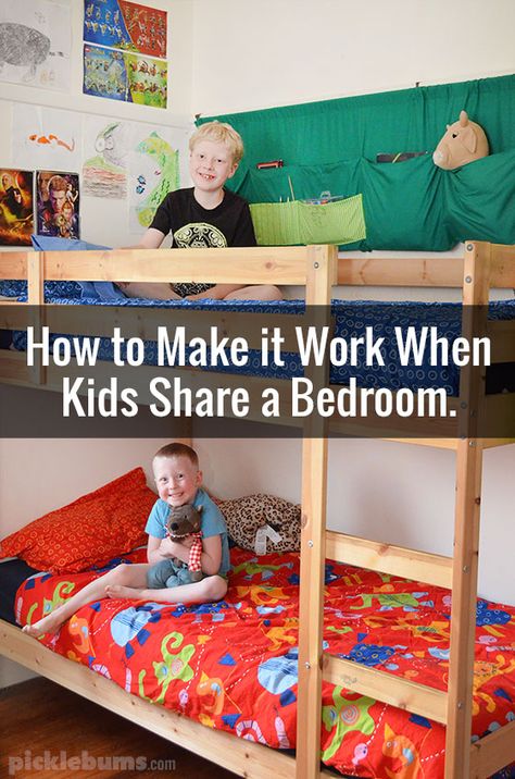 How to Make it Work When Kids Share a Bedroom. Kids Shared Bedroom, Tidy Room, Shared Bedroom, Shared Room, Shared Bedrooms, Shared Rooms, Boys Bedrooms, Kids Bedroom Furniture, Kids Sleep