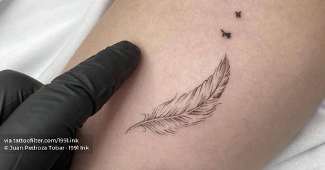 Line Feather Tattoo, Feather Fine Line Tattoo, Fine Line Feather Tattoo, Fine Line Peacock Feather Tattoo, Eternity Feather Tattoo, Curved Feather Tattoo, Inner Forearm, Single Line Tattoo, Tea Bag Art