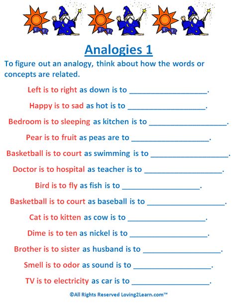 Analogies really make you think!  www.loving2learn.com Word Analogies, English Grammar Rules, Homeschool Worksheets, Preschool Fine Motor, English Grammar Worksheets, English Reading, Writing Crafts, Grammar Worksheets, Learning To Write