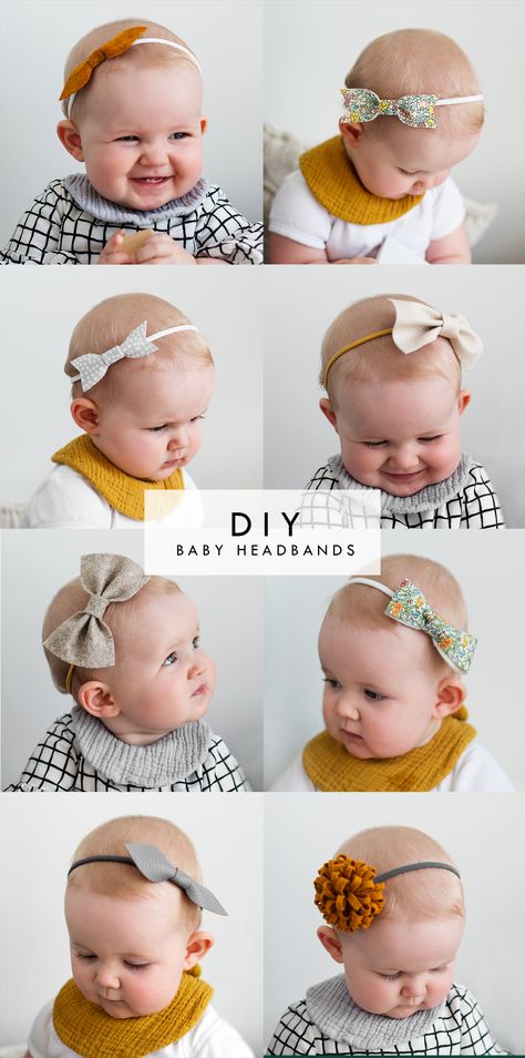 Pretty Little Thing | The Lovely Drawer Headbands For Babies, Baby Band, Headband Diy, Diy Baby Headbands, Diy Bebe, Baby Turban, Baby Bow Headband