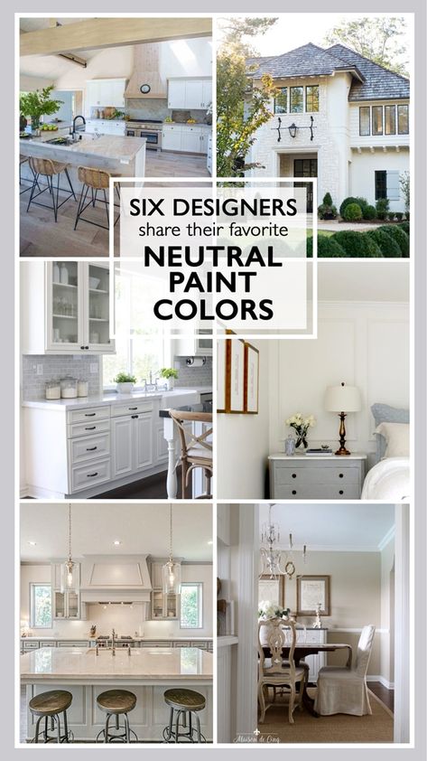 6 Designers Share Their Favorite (and Not!) Neutral Paint Colors! Best Neutral Paint Colors--->#maisondecinq paint paintcolors bestpaintcolors bestneutralpaints bestneutralpaintcolors bestbenjaminmoorepaintcolors bestbenjaminmoorecolors neutralpaint neutralpaintcolors favoriteneutralpaints French Paint Colors, Neutral Decorating, French Country Color Palette, House Paints, French Country Colors, Best Neutral Paint Colors, Color Tips, Arizona House, Modern French Country