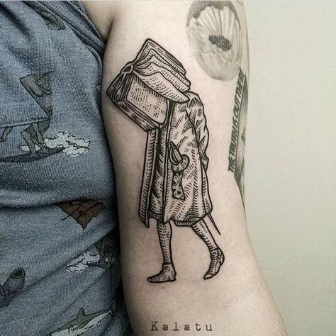 Edward Gorey Illustration, Medieval Woodcut, Wizard Tattoo, Etching Tattoo, Woodcut Tattoo, Medieval Tattoo, Engraving Tattoo, Yin Yang Tattoos, Edward Gorey