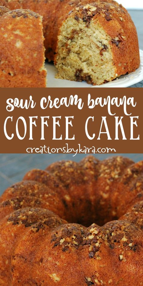 Banana Apple Coffee Cake, Banana Bundt Coffee Cake Recipes, Banana Nut Coffee Cake, Banana Bundt Coffee Cake, Banana Coffee Cake Recipes Easy, Banana Sour Cream Coffee Cake, Banana Bread Topping Ideas, Banana Coffee Cake Recipes, Banana Nut Cake Recipe