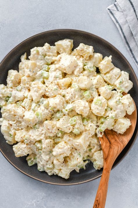 Sour Cream Potato Salad to Enjoy for Your Next Cookout Cream Salad, Best Creamy Potato Salad, Potato Salad Sour Cream, Sour Cream Potato Salad Recipes, Potato Salad With Sour Cream, Potato Salad With Vinegar And Mayo, Potato Salad With Sour Cream And Mayo, Sour Cream Potato Salad, Red Potato Salad Recipe