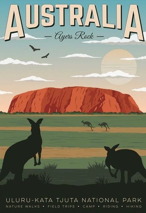 Ayers Rock Australia, Vintage Wall Art Prints, Australia Vintage, Posters Australia, Ayers Rock, Tourism Poster, Vintage Poster Design, Retro Travel Poster, Vintage Travel Poster