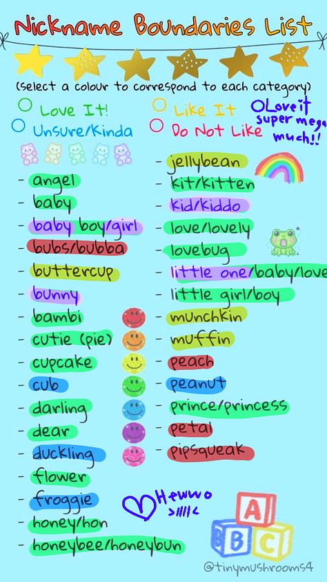 Kidcore Username Ideas, Kidcore Name Ideas, Kidcore Names, Kawaii Names, Display Names, Weird Names, Best Character Names, Inspiring Things, Poppy Playtime