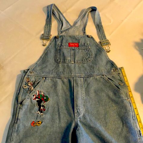 Vintage, 30 Yr Plus Jean Suspender Shorts From Wb Studio. Sooooo Cute!!! Never Worn, Washed. Excellent Condition. Overalls Shorts Outfit, Jeans Suspenders, Warner Brothers Studio, Suspender Shorts, Trip Outfit, Overalls Shorts, Trip Outfits, Japan Trip, Warner Brothers