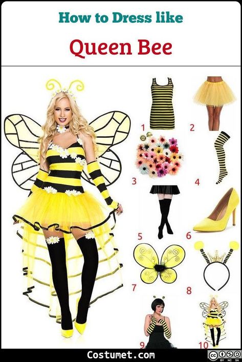 Queen Bee Costume Diy Woman, Bee Queen Costume, Bee Costume Women's, Queen Bee Costume Diy, Holloween Costumes For Kids, Diy Bee Costume, Bee Costume Diy, Bee Costumes, 2023 Costumes