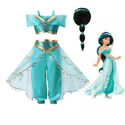 Yasmin Disney, Jasmine Costume Kids, Jasmine Cosplay, Princess Jasmine Cosplay, Princess Fancy Dress, Jasmine Princess, Aladdin Costume, Princess Jasmine Costume, Disney Princess Costumes