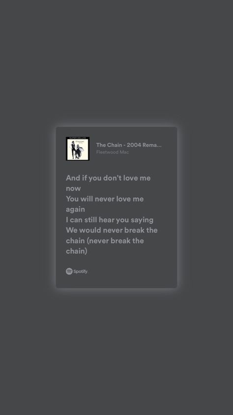 The Chain Lyrics, You Dont Love Me, Love Me Again, The Chain, Broken Chain, Fleetwood Mac, I Am Scared, I Can, Mac