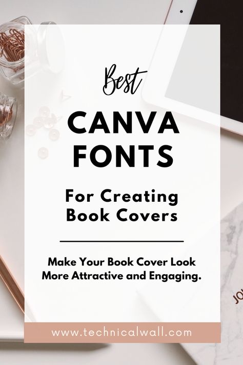 Discover the perfect Canva fonts to make your book covers stand out and capture the essence of your story. 🖋️ #BookDesign #Typography #CreativeFonts  #Canva #Ebook Canva Fonts For Book Covers, Fonts For Book Covers, Ebook Creation, Best Canva Fonts, Canva Ebook, Book Cover Page, Canva Fonts, Dark Romance Books, Creative Fonts