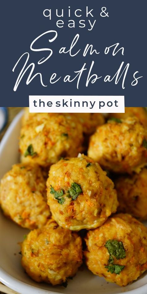 This Salmon Meatballs recipe is easy to make, and the ingredients are easy to get, and it’s perfect as a Salmon Patties too. It’s not fried but baked! Just perfect for a quick and happy meal. Baked Salmon Meatballs, Salmon Balls Recipes, Salmon Meatballs Recipes, Salmon Balls, Salmon Meatballs, Salmon With Avocado Salsa, Healthy Oil, Leftover Salmon, Easy Salmon