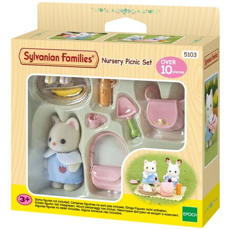 Calico Critters Families, Baby Doll Nursery, Nyan Cat, Picnic Set, Sylvanian Families, Family Set, Cute Toys, Baby Sets, Toy Collection