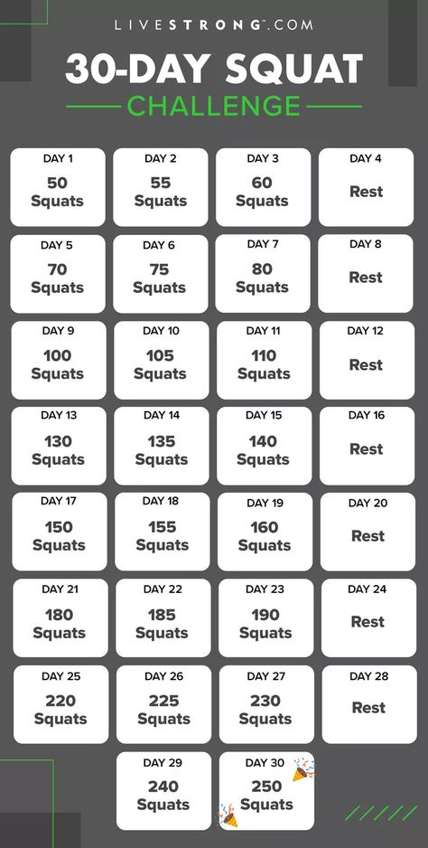 30 Day Leg Challenge For Beginners, Big Butty Workout, Proper Squat Form, 30 Day Squats, Forearm Plank, How To Squat Properly, 30 Day Workout Plan, Leg Challenge, 30 Day Squat