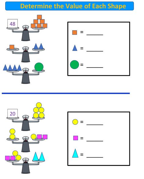 Challenge your 3rd-5th grade math students with this fun, free, balance scale math sheet (multiplication, division and number sense!) Balanced Math, Logic Math, 5th Grade Worksheets, Fun Math Worksheets, Free Printable Math Worksheets, 2nd Grade Math Worksheets, Preschool Math Worksheets, Summer Math, Math Challenge