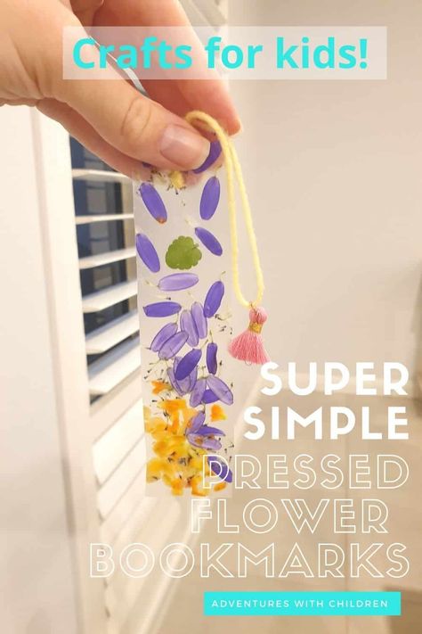 Planting Kids Activities, Pressed Flower Suncatcher Kids, Wildflower Activities For Kids, Contact Paper Bookmark, Pressed Flower Laminated Bookmarks, Fun Bookmarks Diy, Laminated Flower Bookmark, Flower Press Bookmark, Mother’s Day Bookmark Craft