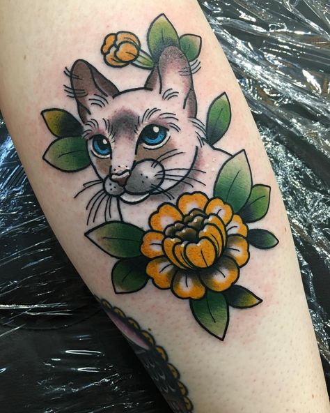 🐱That's a wrap! 🐱 thanks so much @nztattoofestival for an awesome weekend. Here's one of mannnny tattoos done on wonderful clients across… Watercolor Cat Tattoo, Cat Portrait Tattoos, Portland Tattoo, Dog Memorial Tattoos, Worlds Best Tattoos, Cat Tattoo Designs, Traditional Tattoo Design, Memorial Tattoo, S Name