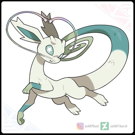 Longeon The Celestial Eeveelution Pokémon Type: Dragon Dragon Type Pokemon, Pokemon Rpg, Pokemon Eevee Evolutions, Pokemon Fusion Art, Pokemon Breeds, Oc Pokemon, Pokemon Eeveelutions, Pokemon Oc, Pokemon Pokedex