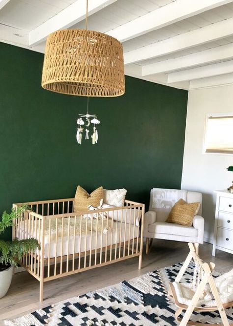 GREEN NURSERY IDEAS | So here are 19 gorgeous green nursery ideas with huge style that will leave you green with envy Gender Neutral Nursery Colors, Neutral Nursery Colors, Baby Room Boy, Room Surprise, Neutral Nurseries, Girls Nursery Floral, Baby Nursery Inspiration, Baby Room Themes, Nursery Room Design