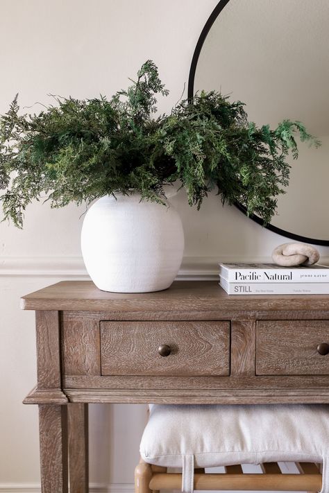 Fake Greenery, Faux Stems, Cement Vase, Artificial Branches, Greenery Centerpiece, Winter Centerpieces, Spring Floral Arrangements, Concrete Vases, Simple Centerpieces