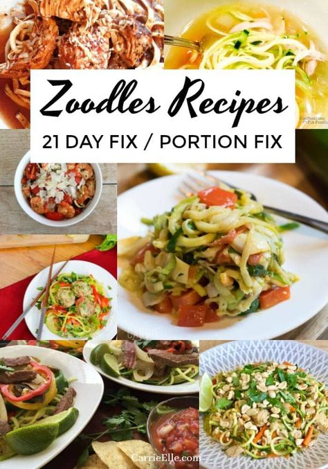 21 Day Fix Zoodles and Noodles Recipes Noodles Recipes, 21 Day Fix Meal Plan, Beachbody Recipes, Zoodle Recipes, Starting Keto, 21 Day Fix Meals, Paleo Lunch, Free Meal Plans, Recipes Breakfast