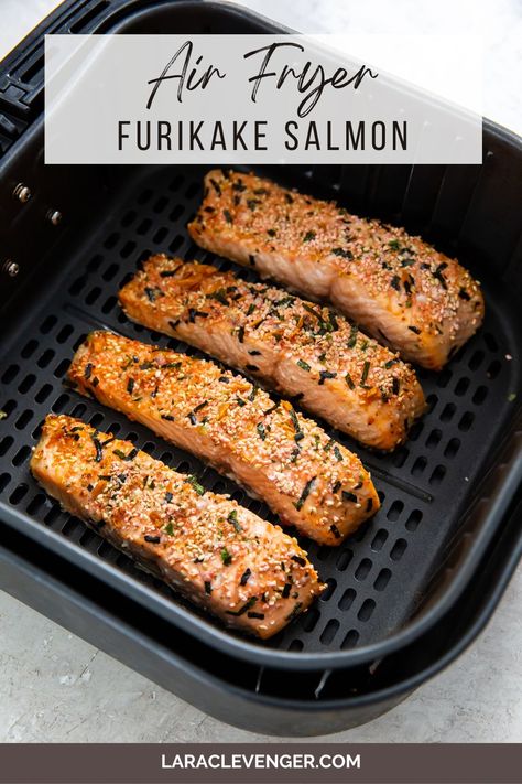 Furikake Salmon Recipe, Everything Bagel Salmon, Furikake Salmon, Salmon In The Air Fryer, Vietnamese Foods, Crispy Salmon, Delicious Salmon Recipes, Leftover Salmon, Air Fryer Fish