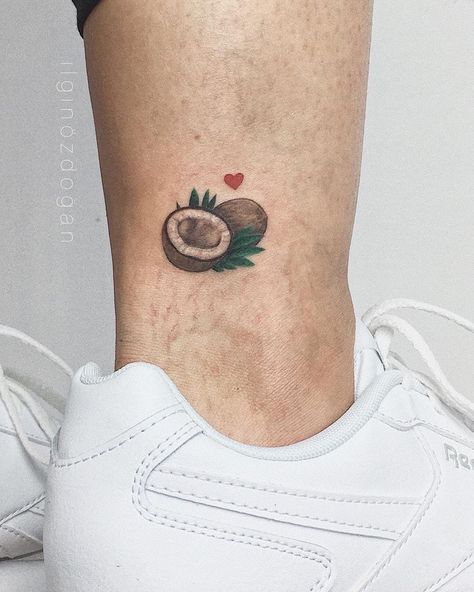 Coconut Tattoo Ideas, Coconut Tattoo Minimalist, Coconut Tattoos, Coconut Tattoo, Tattoo Amigas, Septum Nose Piercing, Sketch Quotes, Juice Coconut, Coconut Juice