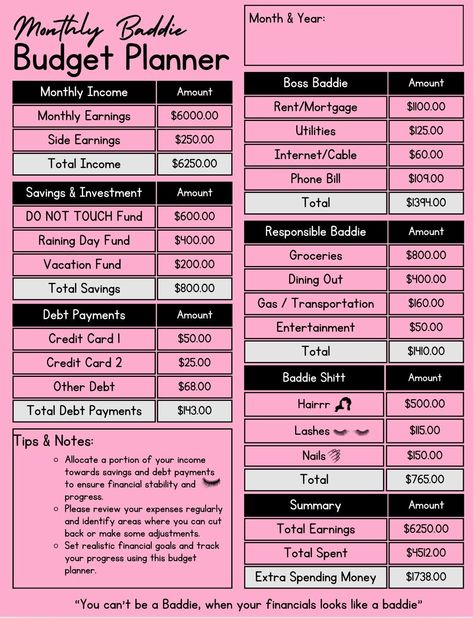 #4_Months_Saving_Challenge #Baddie_Budget #Budget_Binder_Free_Printables #Zero_Based_Budget Budgeting Notebook Ideas, Baddie Budget, Budget Planner Printable Free, Budget Paycheck, Zero Based Budget, Personal Budget Template, Weekly Budget Template, Budget List, Budget Sheet