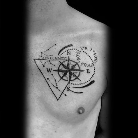 Travel Tattoo Men, Gps Coordinates Tattoo, Coordinate Tattoo Ideas, Compass Tattoo Ideas, Tattoo Ideas For Couples, Celtic Tattoos For Men, Anniversary Tattoo, Coordinates Tattoo, Date Tattoos