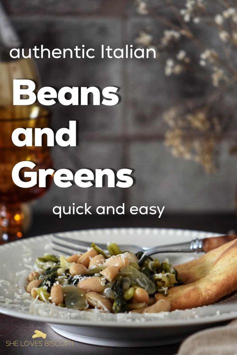 Healthy Italian Beans and Greens Recipe Beans And Greens Recipe, Greens And Beans, Beans And Greens, Italian Beans, Italian Side Dishes, Homemade Vegetable Broth, Recipe Italian, Healthy Italian, Meatless Dinner