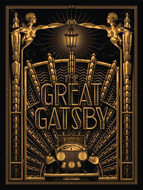 Showcase of 30 Art Deco Inspired Designs and Artworks Great Gatsby Poster, Art Deco Desen, Gatsby Poster, Great Gatsby Movie, The Great Gatsby Movie, Gatsby Book, Gatsby Movie, Arte Art Deco, Art Deco Aesthetic