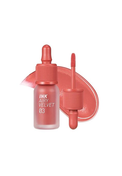 Ink Airy Velvet Lip Tint, Ink Airy Velvet, Cartoon Coral, Peripera Ink Velvet, Ink Velvet, Velvet Lip Tint, Fine Wrinkles, Hydrating Lip Balm, Bold Lips