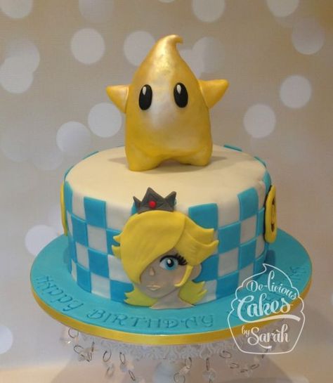 Rosalina Cake, Rosalina Mario, Rapunzel Birthday Cake, Mario Bros Game, Princess Rosalina, Super Mario Cake, Mario Princesses, Peach Birthday, Girl Birthday Ideas