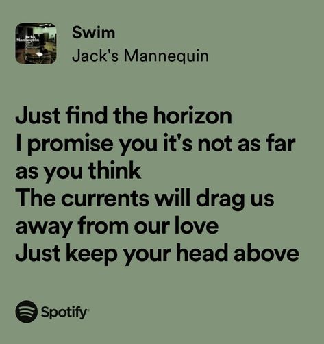 Swim - Jack's Mannequin Jacks Mannequin, My Love Song, Love Songs Lyrics, All Songs, I Promise You, Describe Me, Love Songs, Song Lyrics, Thinking Of You