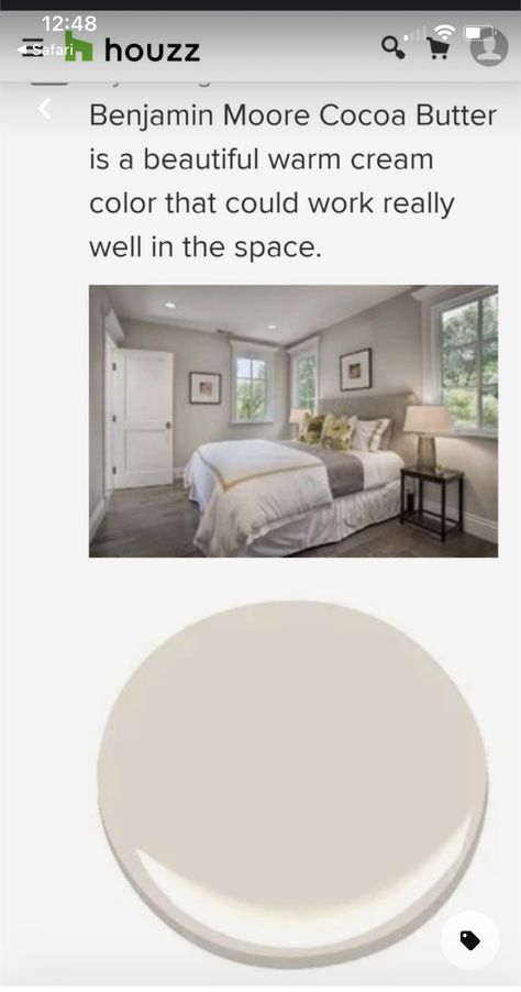 Marry Me Benjamin Moore Bedroom, Marry Me Benjamin Moore, Benjamin Moore Cream, Benjamin Moore Bedroom, Benjamin Moore Paint Colors, Paint Guide, Cream Walls, Master Room, Benjamin Moore Paint