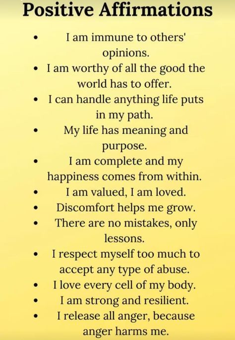 Let Go Of Anger Affirmations, Anger Affirmations, Happiness Comes From Within, Anger Issues, I Am Worthy, I Am Strong, Help Me Grow, Affirmation Cards, Physical Health