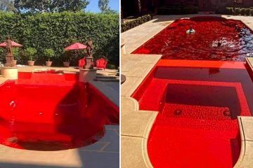 Red Bottom Pools Are A Thing Now And I Think Dracula Would Approve Red Swimming Pool, Red Pool, Future Mansion, Pool Paint, Pool Colors, Red Tiles, Outdoor Entertainment, Red Bottom, Red Decor