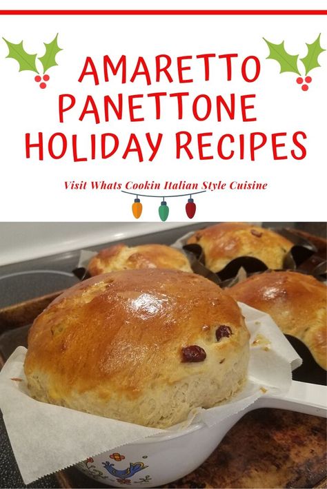 Amaretto Panettone Amaretto Bread, Homemade Sweet Bread, Panettone Recipe, Italian American Food, Italian Recipes Authentic, Sweet Bread, Bread Recipes Homemade, International Recipes, Christmas Desserts