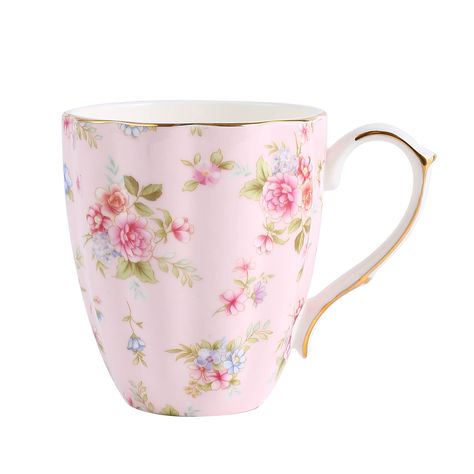 Estilo Shabby Chic, Women Friends, Pink Cups, Chic Pillows, Mug Christmas, China Mugs, Painting Gift, Fine Bone China, Tea Room