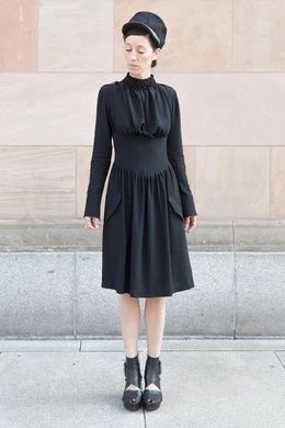 Dresses  Skirts | esther performs Esther Perbandt, Monochromatic Looks, Making The Cut, Cherry On The Cake, Flag Dress, Cake Dress, Vintage Retro Clothing, Cherry Dress, Black Board